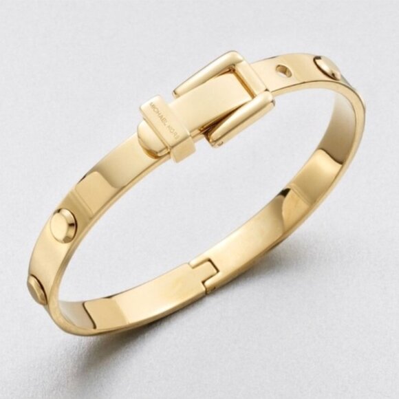 NEW NWT RARE Michael Kors Astor Gold-Tone Buckle Bangle - Picture 1 of 5